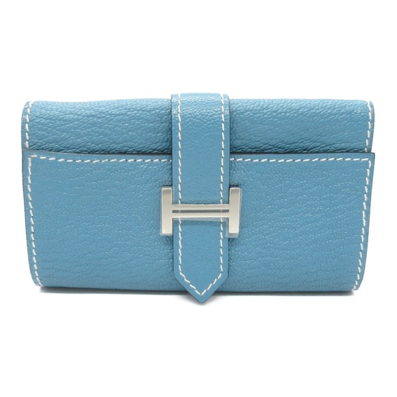 HERMES Blue Leather Key Case - Picture 1 of 11